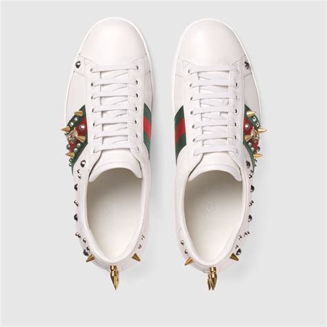 gucci ace studded leather sneaker replica|Gucci ace sneakers men discounted.